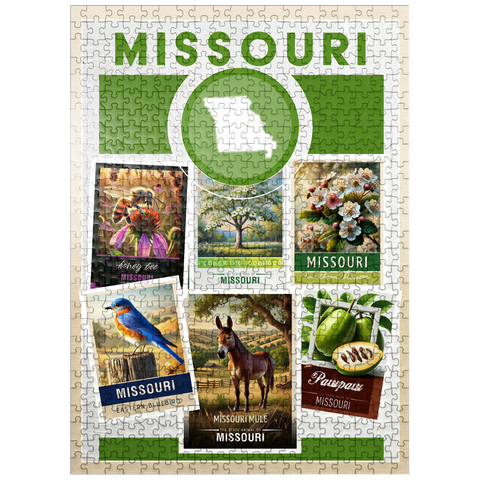 puzzleplate Collage: Missouri State Symbols 500 Jigsaw Puzzle