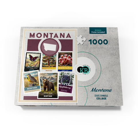 Collage: Montana State Symbols 1000 Jigsaw Puzzle box view3
