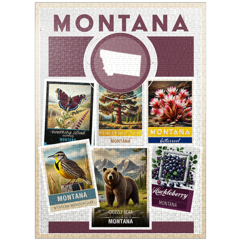 puzzleplate Collage: Montana State Symbols 1000 Jigsaw Puzzle