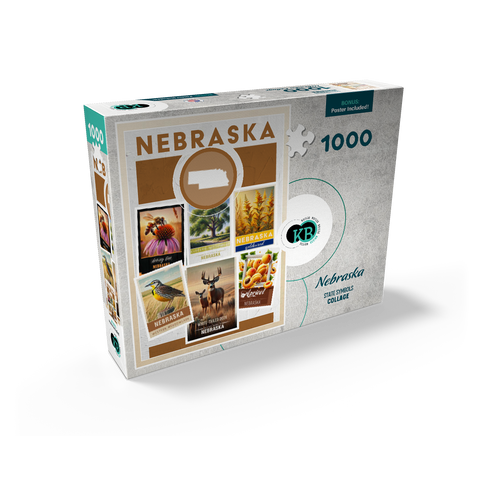 Collage: Nebraska State Symbols 1000 Jigsaw Puzzle box view2