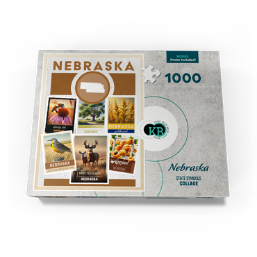 Collage: Nebraska State Symbols 1000 Jigsaw Puzzle box view3