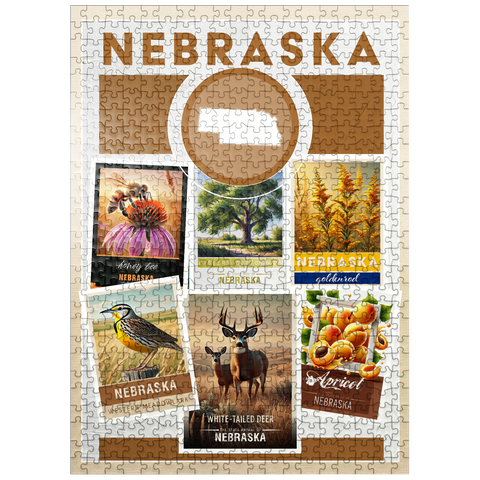 puzzleplate Collage: Nebraska State Symbols 500 Jigsaw Puzzle