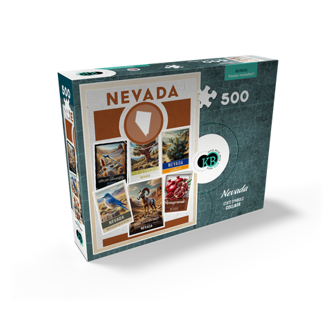Collage: Nevada State Symbols 500 Jigsaw Puzzle box view2