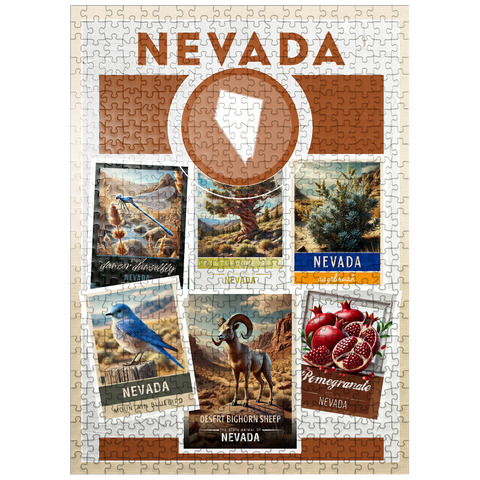 puzzleplate Collage: Nevada State Symbols 500 Jigsaw Puzzle