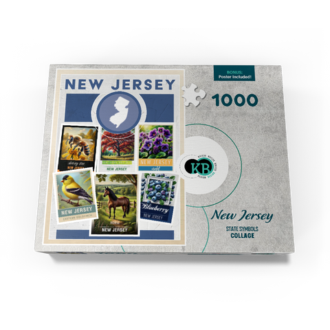 Collage: New Jersey State Symbols 1000 Jigsaw Puzzle box view3