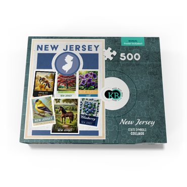 Collage: New Jersey State Symbols 500 Jigsaw Puzzle box view3