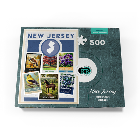 Collage: New Jersey State Symbols 500 Jigsaw Puzzle box view3