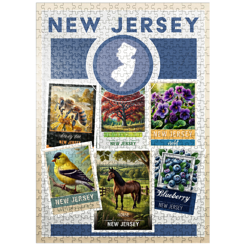 puzzleplate Collage: New Jersey State Symbols 500 Jigsaw Puzzle