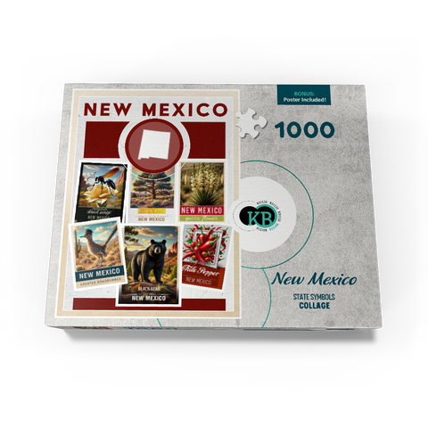 Collage: New Mexico State Symbols 1000 Jigsaw Puzzle box view3