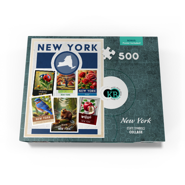 Collage: New York State Symbols 500 Jigsaw Puzzle box view3