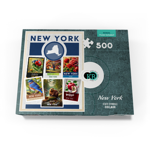 Collage: New York State Symbols 500 Jigsaw Puzzle box view3