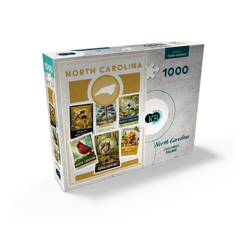 Collage: North Carolina State Symbols 1000 Jigsaw Puzzle box view2