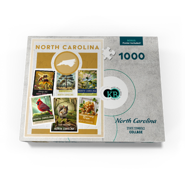 Collage: North Carolina State Symbols 1000 Jigsaw Puzzle box view3
