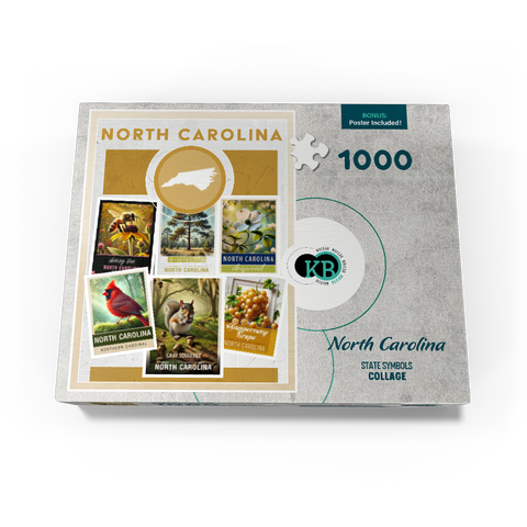 Collage: North Carolina State Symbols 1000 Jigsaw Puzzle box view3