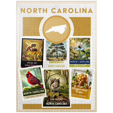 puzzleplate Collage: North Carolina State Symbols 1000 Jigsaw Puzzle