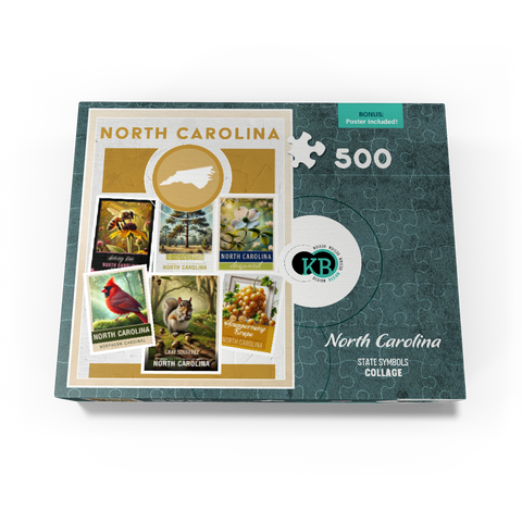 Collage: North Carolina State Symbols 500 Jigsaw Puzzle box view3