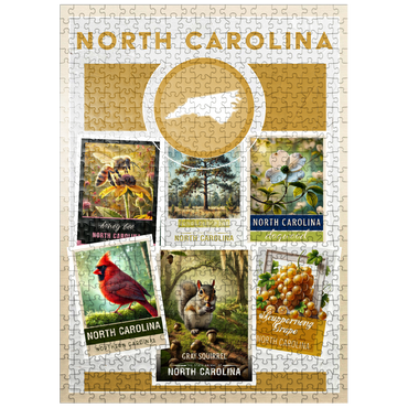 puzzleplate Collage: North Carolina State Symbols 500 Jigsaw Puzzle