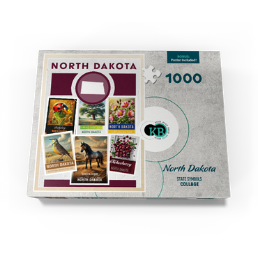 Collage: North Dakota State Symbols 1000 Jigsaw Puzzle box view3