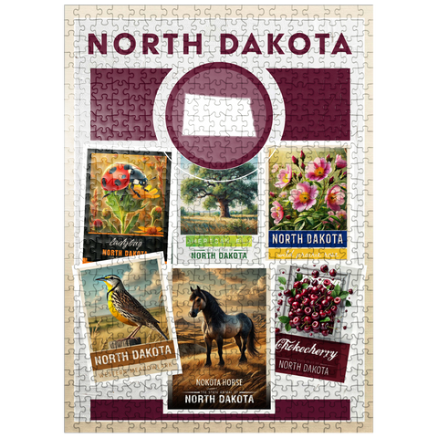 puzzleplate Collage: North Dakota State Symbols 500 Jigsaw Puzzle