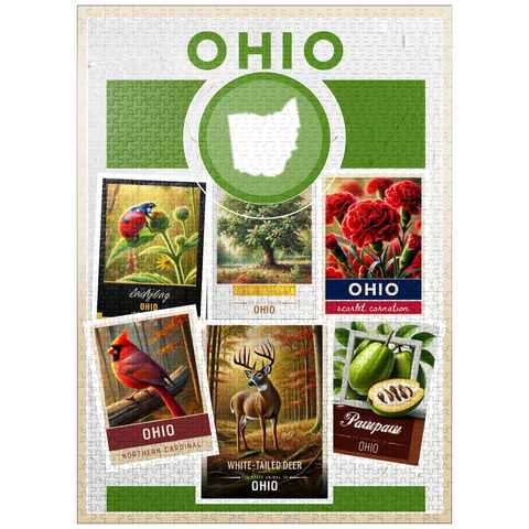 puzzleplate Collage: Ohio State Symbols 1000 Jigsaw Puzzle