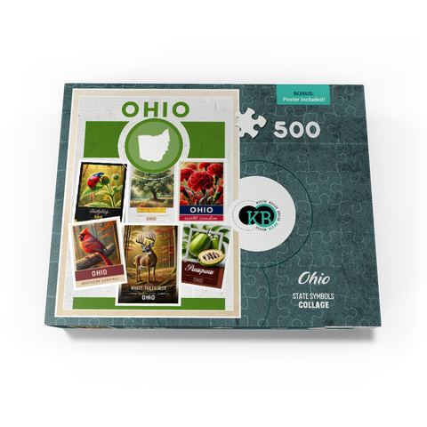 Collage: Ohio State Symbols 500 Jigsaw Puzzle box view3