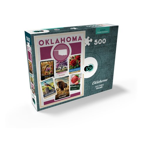 Collage: Oklahoma State Symbols 500 Jigsaw Puzzle box view2