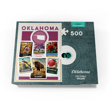 Collage: Oklahoma State Symbols 500 Jigsaw Puzzle box view3