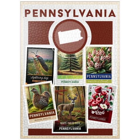 puzzleplate Collage: Pennsylvania State Symbols 1000 Jigsaw Puzzle