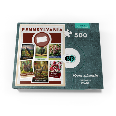 Collage: Pennsylvania State Symbols 500 Jigsaw Puzzle box view3