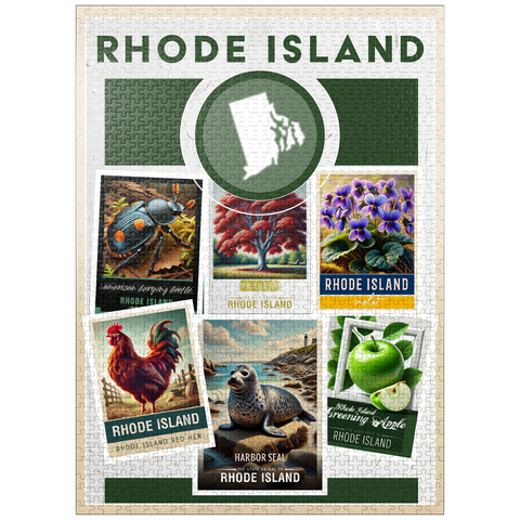 puzzleplate Collage: Rhode Island State Symbols 1000 Jigsaw Puzzle