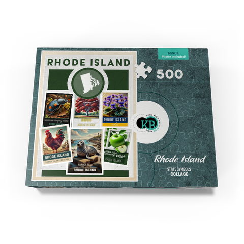 Collage: Rhode Island State Symbols 500 Jigsaw Puzzle box view3