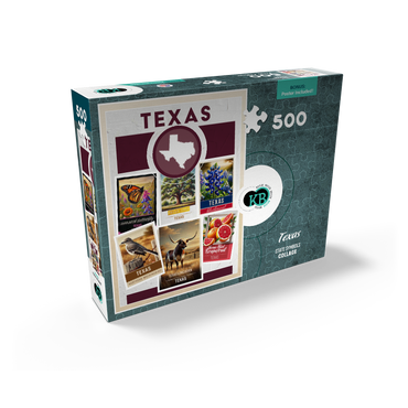 Collage: Texas State Symbols 500 Jigsaw Puzzle box view2