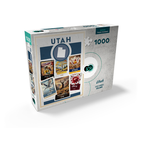 Collage: Utah State Symbols 1000 Jigsaw Puzzle box view2