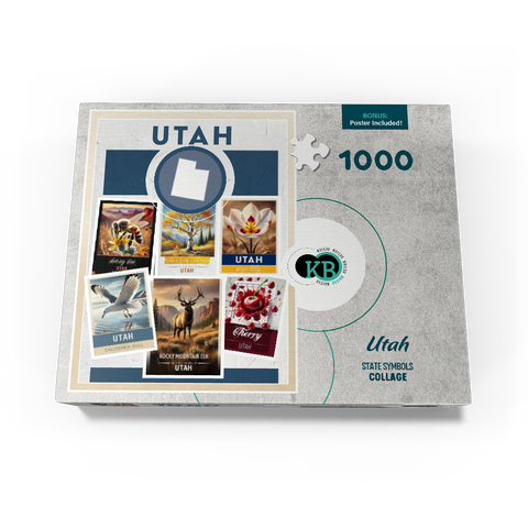 Collage: Utah State Symbols 1000 Jigsaw Puzzle box view3