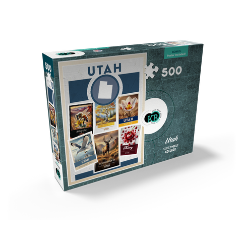 Collage: Utah State Symbols 500 Jigsaw Puzzle box view2