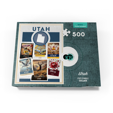 Collage: Utah State Symbols 500 Jigsaw Puzzle box view3