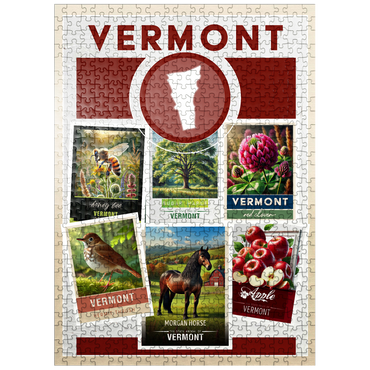 puzzleplate Collage: Vermont State Symbols 500 Jigsaw Puzzle