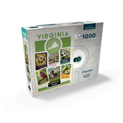 Collage: Virginia State Symbols 1000 Jigsaw Puzzle box view2