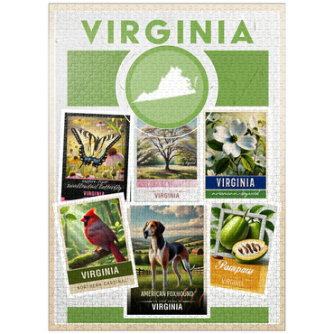 puzzleplate Collage: Virginia State Symbols 1000 Jigsaw Puzzle