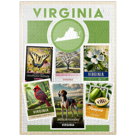 puzzleplate Collage: Virginia State Symbols 1000 Jigsaw Puzzle