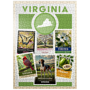 puzzleplate Collage: Virginia State Symbols 500 Jigsaw Puzzle