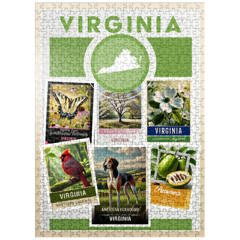 puzzleplate Collage: Virginia State Symbols 500 Jigsaw Puzzle