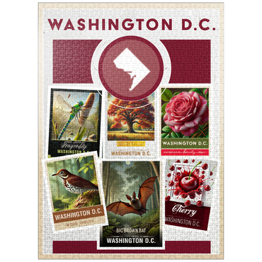 puzzleplate Collage: Washington D.C. State Symbols 1000 Jigsaw Puzzle