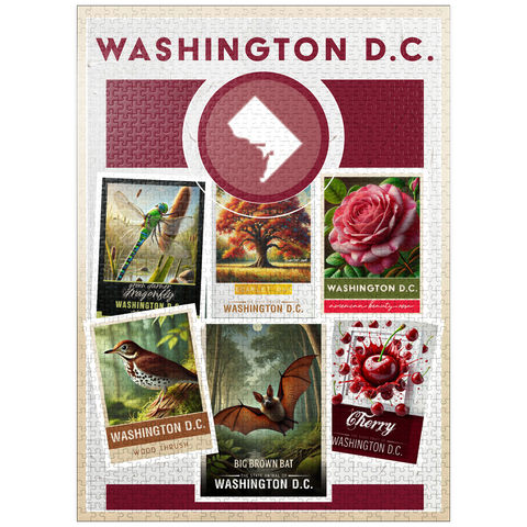 puzzleplate Collage: Washington D.C. State Symbols 1000 Jigsaw Puzzle