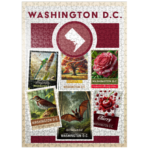 puzzleplate Collage: Washington D.C. State Symbols 500 Jigsaw Puzzle