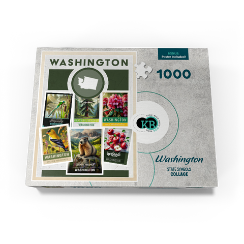 Collage: Washington State Symbols 1000 Jigsaw Puzzle box view3