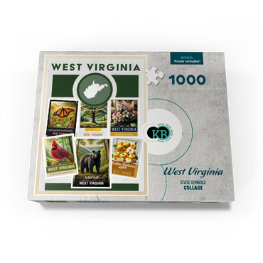 Collage: West Virginia State Symbols 1000 Jigsaw Puzzle box view3