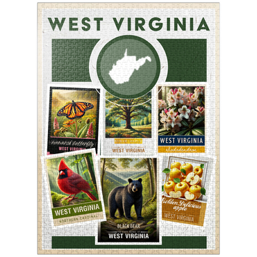 puzzleplate Collage: West Virginia State Symbols 1000 Jigsaw Puzzle