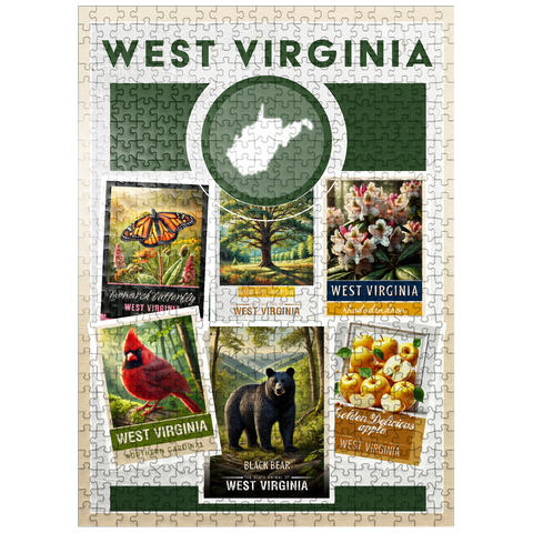 puzzleplate Collage: West Virginia State Symbols 500 Jigsaw Puzzle