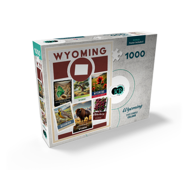 Collage: Wyoming State Symbols 1000 Jigsaw Puzzle box view2